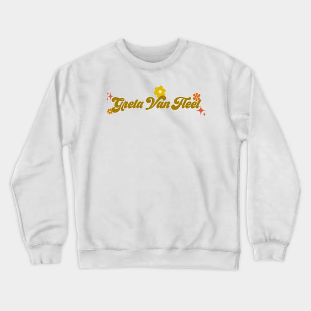 Greta Van Fleet - 70s style Crewneck Sweatshirt by Deardarling